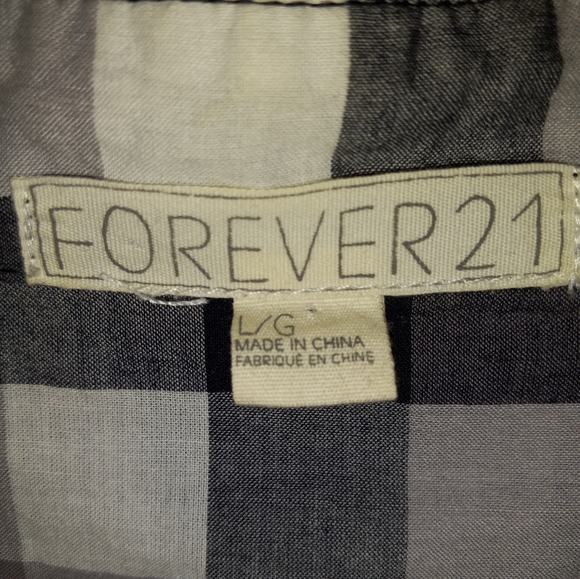 Forever 21 Plaid Button Down Shirt - Picture 2 of 5